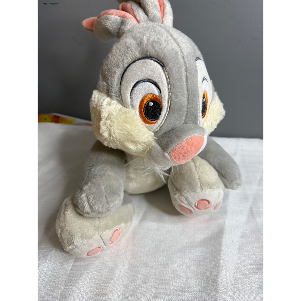 Disney Bambi Thumper Plush Stuffed Animal Grey Bunny Rabbit Toy